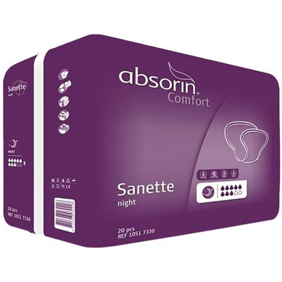 Absorin Comfort Sanette night, 20 stk. Absorin Comfort Sanette night, 20 stk.