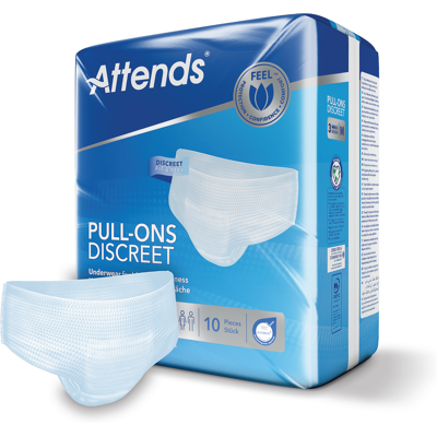 Attends Pull-Ons Discreet Underwear 3M Buksebleie, 10 stk. Attends Pull-Ons Discreet Underwear 3M Buksebleie, 10 stk.