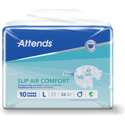 Attends Slip Air Comfort 10, Large, 26 stk. Attends Slip Air Comfort 10, Large, 26 stk.