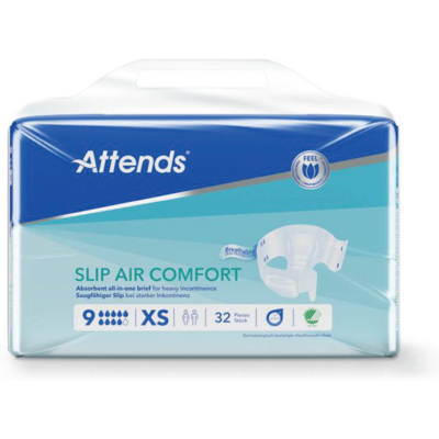 Attends Slip Air Comfort 9, X-Small, 32 stk. Attends Slip Air Comfort 9, X-Small, 32 stk.