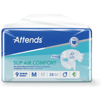 Attends Slip Air Comfort 9, Medium, 28 stk. Attends Slip Air Comfort 9, Medium, 28 stk.