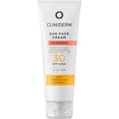 Cliniderm Age Defence Sun Face Cream SPF30, 50 ml Cliniderm Age Defence Sun Face Cream SPF30, 50 ml