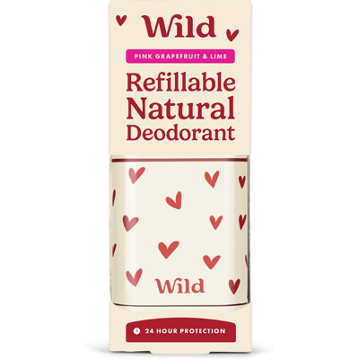 Wild Pink Grapefruit & Lime Heart Case Deodorant Stick med Veske 40g Wild Pink Grapefruit & Lime Heart Case Deodorant Stick med Veske 40g