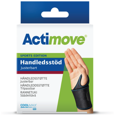 Actimove Sports Edition Håndleddstøtte Justerbar, One-size, 1 stk. Actimove Sports Edition Håndleddstøtte Justerbar, One-size, 1 stk.