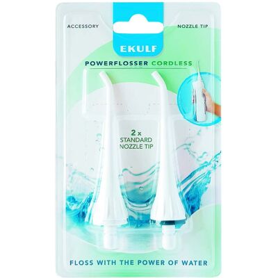 Ekulf Powerflosser Cordless Nozzle Tip, 2 stk. Ekulf Powerflosser Cordless Nozzle Tip, 2 stk.