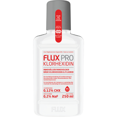 Flux Klorhexidin og Fluor Munnskyll 250ml - Munnskyll Flux Klorhexidin og Fluor Munnskyll 250ml - Munnskyll
