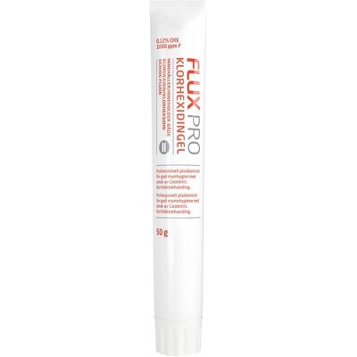 Flux Pro Gel Klorhexidin+ Fluor, 50 g Flux Pro Gel Klorhexidin+ Fluor, 50 g