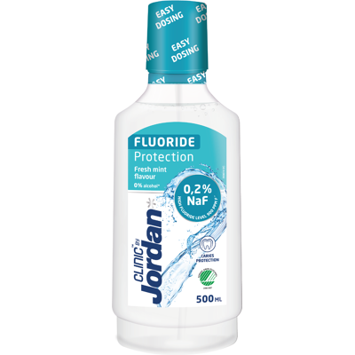 Jordan Fluoride Protection Fluorskyll, Fresh mint, 500 ml Jordan Fluoride Protection Fluorskyll, Fresh mint, 500 ml