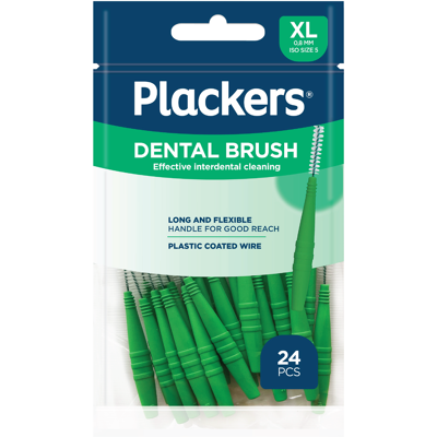 Plackers Dental Brush Mellomromsbørste, 0,8 mm, 24 stk. Plackers Dental Brush Mellomromsbørste, 0,8 mm, 24 stk.