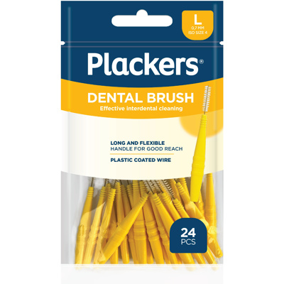 Plackers - Dental Brush - 0.7mm - L - Toothbrush Plackers - Dental Brush - 0.7mm - L - Toothbrush