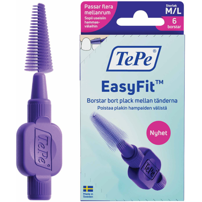 TePe EasyFit Mellomromsbørste, Medium/Large, 6 stk. TePe EasyFit Mellomromsbørste, Medium/Large, 6 stk.