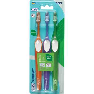 TePe Supreme Soft Tannbørste, 3 stk. TePe Supreme Soft Tannbørste, 3 stk.