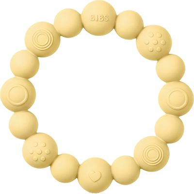 BIBS Teething Ring Beaded, Pale butter, 1 stk. BIBS Teething Ring Beaded, Pale butter, 1 stk.