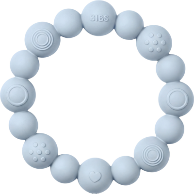 BIBS Teething Ring Beaded Baby Blue, Baby blue, 1 stk. BIBS Teething Ring Beaded Baby Blue, Baby blue, 1 stk.