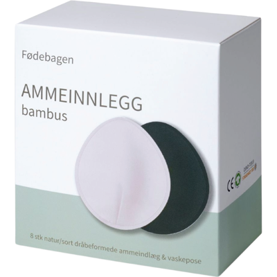 Fødebagen Ammeinnlegg i bambus dråpe, 8 stk. Fødebagen Ammeinnlegg i bambus dråpe, 8 stk.