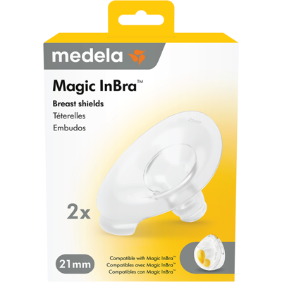 Medela Magic InBra Brysttrakt, 21 mm, 2 stk. Medela Magic InBra Brysttrakt, 21 mm, 2 stk.