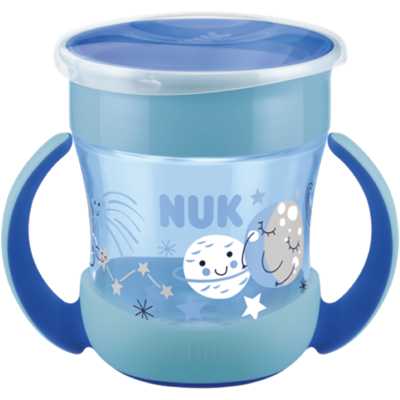 NUK Evolution Mini Magic Cup Glow In The Dark, 6 mnd, blå, 160 ml NUK Evolution Mini Magic Cup Glow In The Dark, 6 mnd, blå, 160 ml