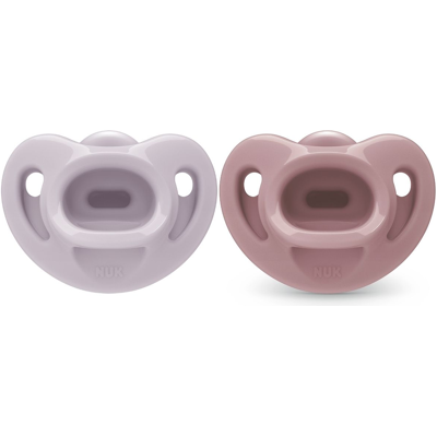 NUK First Choice Soft Silikon Smokk, 0-6 mnd, rosa, 2 stk. NUK First Choice Soft Silikon Smokk, 0-6 mnd, rosa, 2 stk.