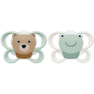 NUK Perfect Match Air Smokk Bear/Frog, 0-6 mnd, 2 stk. NUK Perfect Match Air Smokk Bear/Frog, 0-6 mnd, 2 stk.