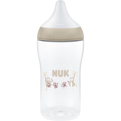NUK Perfect Match Monkey Tåteflaske, 3 mnd+, 150 ml NUK Perfect Match Monkey Tåteflaske, 3 mnd+, 150 ml