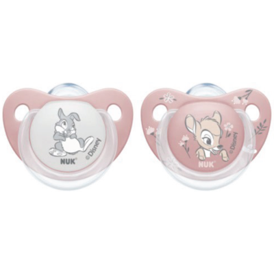 Nuk Rosa Disney Bambi Silikon Smokke - 0-6 Måneder Nuk Rosa Disney Bambi Silikon Smokke - 0-6 Måneder