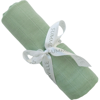 Summerville Organic Babyteppe i musselin, Dus grønn, 1 stk Summerville Organic Babyteppe i musselin, Dus grønn, 1 stk