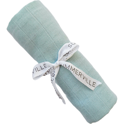 Summerville Organic Babyteppe i musselin, Isblå, 1 stk Summerville Organic Babyteppe i musselin, Isblå, 1 stk