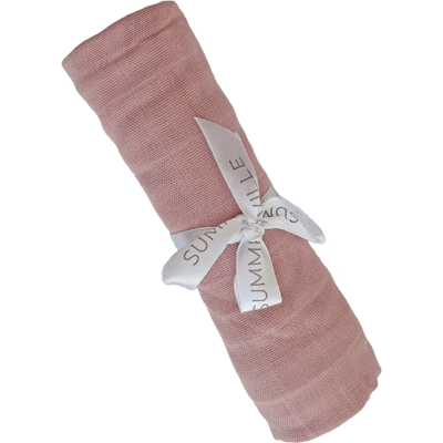 Summerville Organic Babyteppe i musselin, Dus rosa, 1 stk. Summerville Organic Babyteppe i musselin, Dus rosa, 1 stk.
