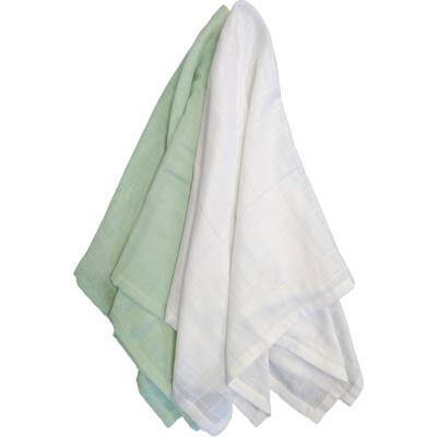 Summerville Organic Babyteppe i musselin, Mint og hvit, 2 stk Summerville Organic Babyteppe i musselin, Mint og hvit, 2 stk