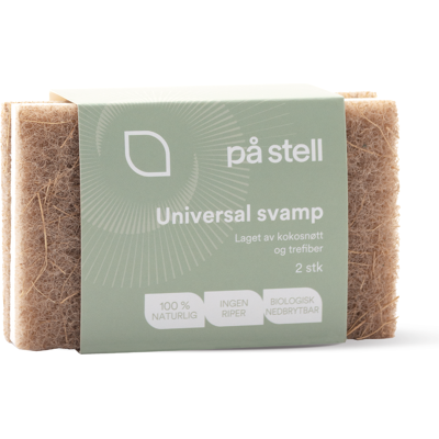 På Stell Universal Svamp Cellulose/Kokos, 2 stk. På Stell Universal Svamp Cellulose/Kokos, 2 stk.