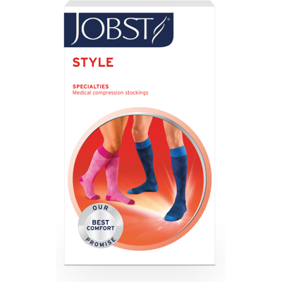 JOBST Style knestrømpe, Klasse 1, X-Large, blå, 1 par JOBST Style knestrømpe, Klasse 1, X-Large, blå, 1 par