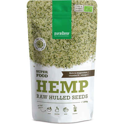 Purasana Hemp Raw Hulled Seeds, 200 g Purasana Hemp Raw Hulled Seeds, 200 g