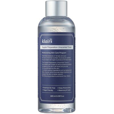 kjære, klairs Supple Preparation Uparfymert Toner (180ml) kjære, klairs Supple Preparation Uparfymert Toner (180ml)