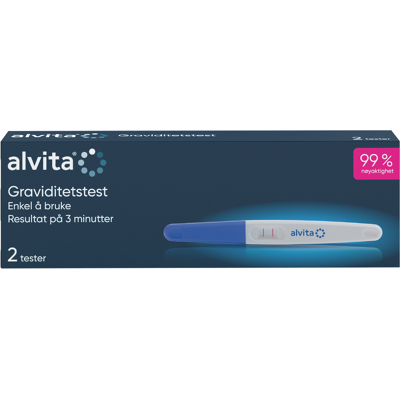 Alvita Graviditetstest, 2 stk. Alvita Graviditetstest, 2 stk.