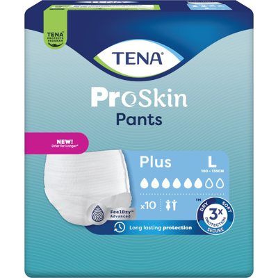 Tena Pants Plus Classic, Large, 10 stk. Tena Pants Plus Classic, Large, 10 stk.