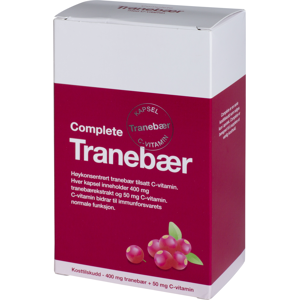 Complete Tranebær & C-vitamin kapsler, 60 stk. Complete Tranebær & C-vitamin kapsler, 60 stk.