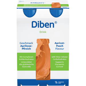 Diben Drink næringsdrikk, Aprikos/fersken, 4x200 ml Diben Drink næringsdrikk, Aprikos/fersken, 4x200 ml