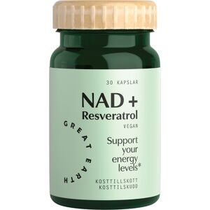Great Earth NAD+ Resveratrol kapsler, 30 stk. Great Earth NAD+ Resveratrol kapsler, 30 stk.