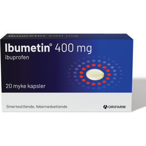 Ibumetin 400 mg kapsler, 20 stk. Ibumetin 400 mg kapsler, 20 stk.