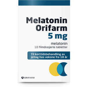 Melatonin Orifarm 5 mg tabletter, 10 stk. Melatonin Orifarm 5 mg tabletter, 10 stk.