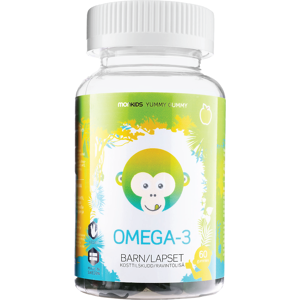 Monkids Omega-3, Eple, 60 stk. Monkids Omega-3, Eple, 60 stk.