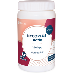 Nycoplus Biotin 2500 µg tabletter, 100 stk. Nycoplus Biotin 2500 µg tabletter, 100 stk.