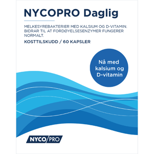 Nycopro Daglig Probiotisk Kalsium + Vitamin D Kapsler - Kosttilskudd Nycopro Daglig Probiotisk Kalsium + Vitamin D Kapsler - Kosttilskudd