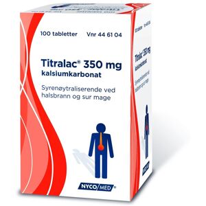 Titralac Tabletter 350mg, 100 stk. Titralac Tabletter 350mg, 100 stk.