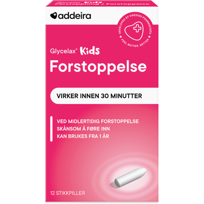 Addeira Glycelax Kids stikkpiller, 12 stk. Addeira Glycelax Kids stikkpiller, 12 stk.