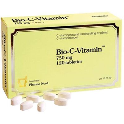 Pharma Nord Bio-C-Vitamin tabletter 750mg, 120 stk. Pharma Nord Bio-C-Vitamin tabletter 750mg, 120 stk.