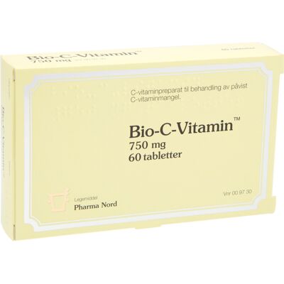 Pharma Nord Bio-C-Vitamin tabletter 750mg, 60 stk. Pharma Nord Bio-C-Vitamin tabletter 750mg, 60 stk.
