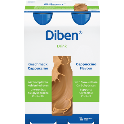 Diben Drink næringsdrikk, Cappuccino, 4x200 ml Diben Drink næringsdrikk, Cappuccino, 4x200 ml