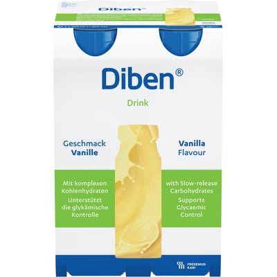 Diben Drink næringsdrikk, Vanilje, 4x200 ml Diben Drink næringsdrikk, Vanilje, 4x200 ml