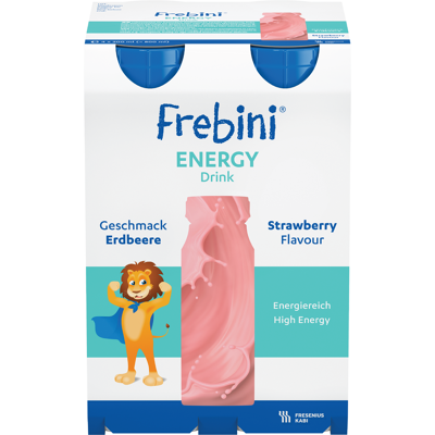 Frebini Energy Drink, Jordbær, 4x200 ml Frebini Energy Drink, Jordbær, 4x200 ml